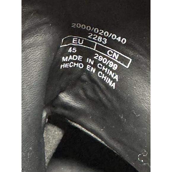 ZARA Men's 45 11.5-12 Black Lace Up Textured Ankle Boots 2283 Monochrome - Picture 11 of 11